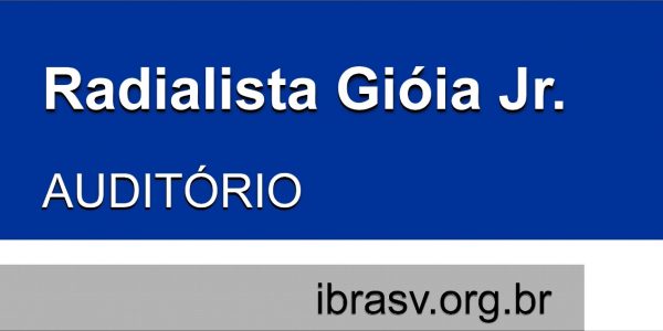 Placa de identificação do auditório do IBRASV