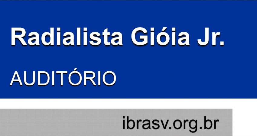 Placa de identificação do auditório do IBRASV